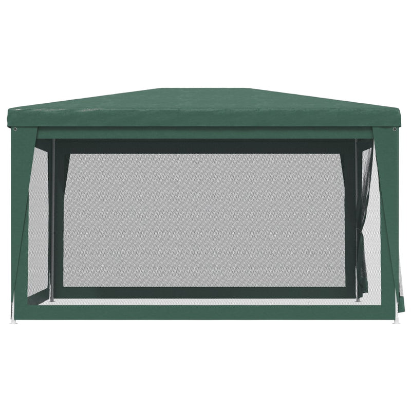 Cort de petrecere cu 4 pereți din plasă, verde, 3x4 m, HDPE