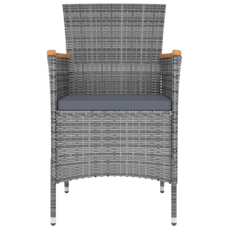 Set mobilier de grădină cu perne, 7 piese, gri