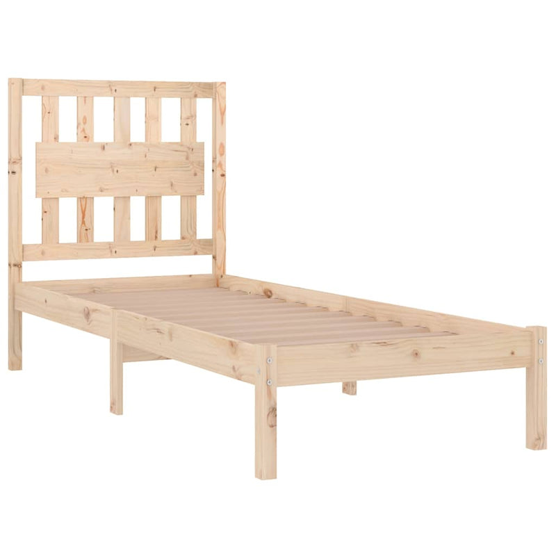 Cadru de pat single, 90x190 cm, lemn masiv de pin