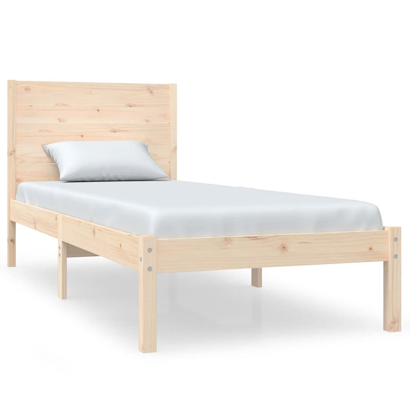 Cadru de pat single, 90x190 cm, lemn masiv