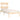 Cadru de pat mic single, 75x190 cm, lemn masiv