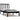 Cadru de pat mic single, negru, 75x190 cm, lemn masiv de pin