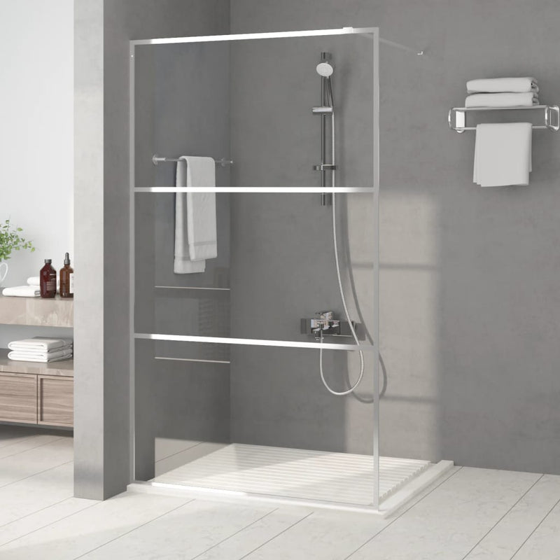 Paravan duș walk-in argintiu 115x195 cm sticlă ESG transparentă
