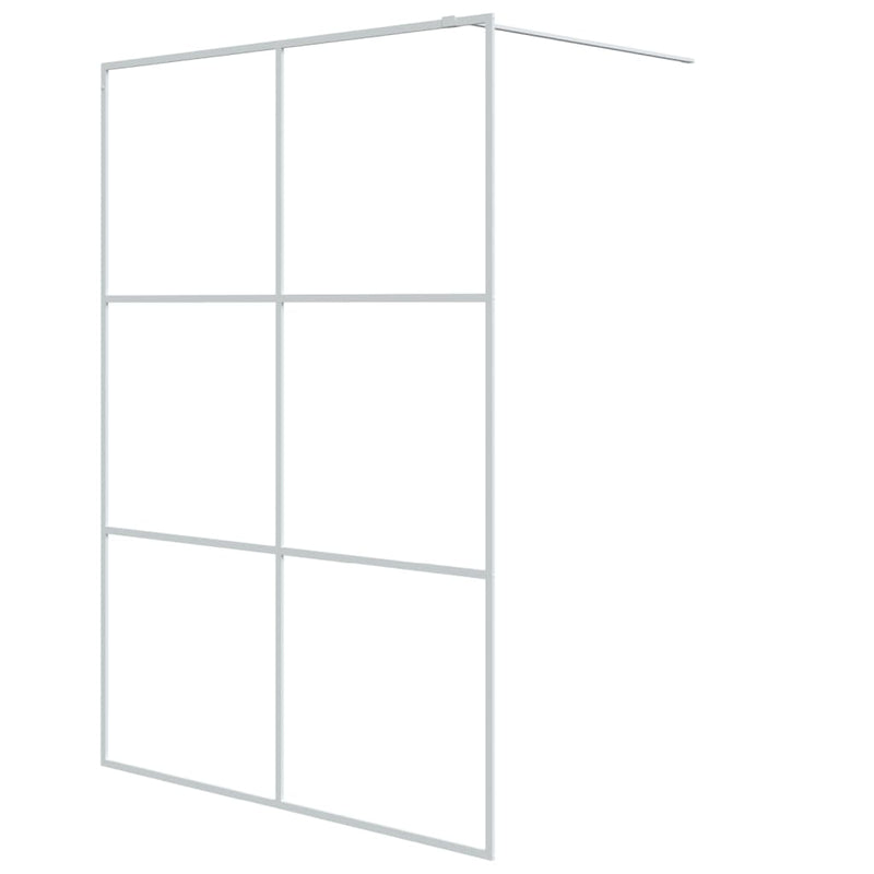 Paravan duș walk-in, alb, 140x195 cm, sticlă ESG transparentă
