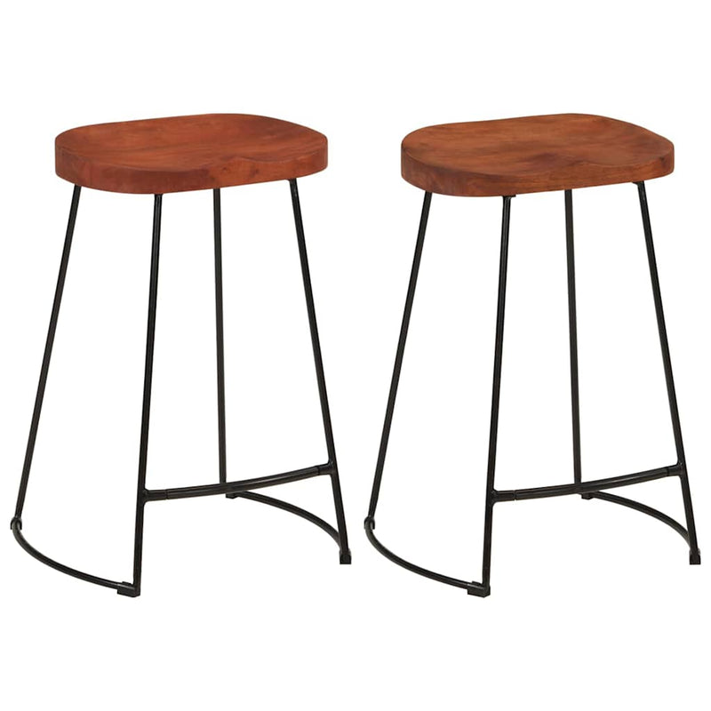 Scaune de bar Gavin 2 buc. 45x40x63 cm lemn masiv de mango