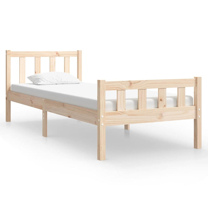Cadru de pat single, 90x190 cm, lemn masiv