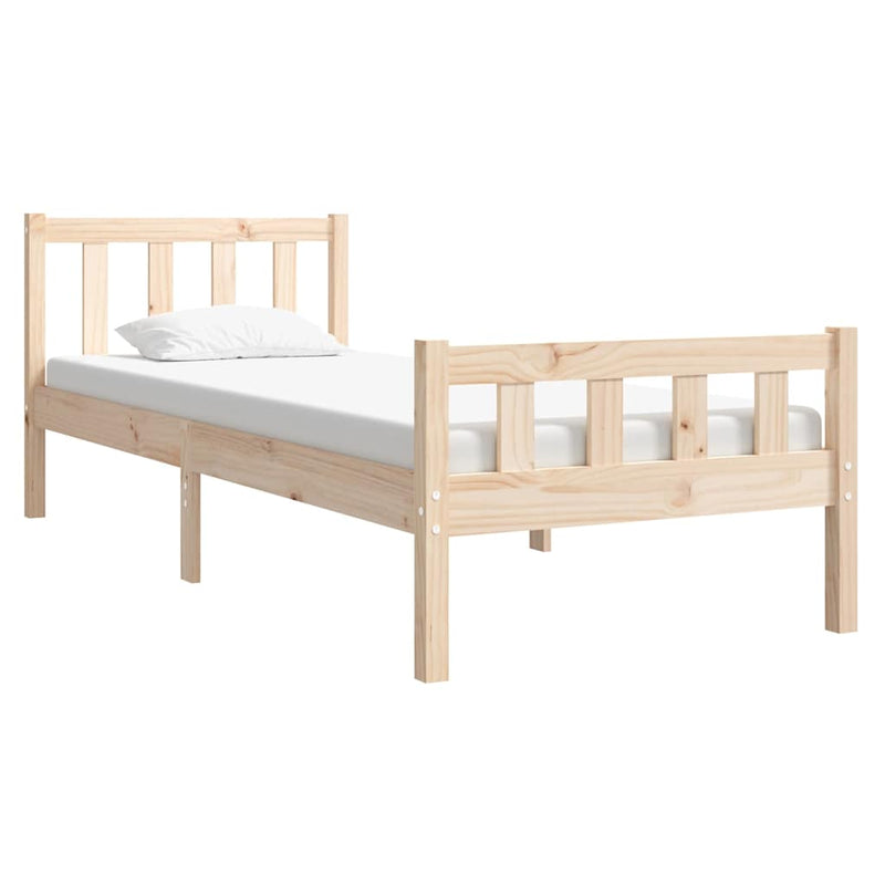 Cadru de pat single, 90x190 cm, lemn masiv