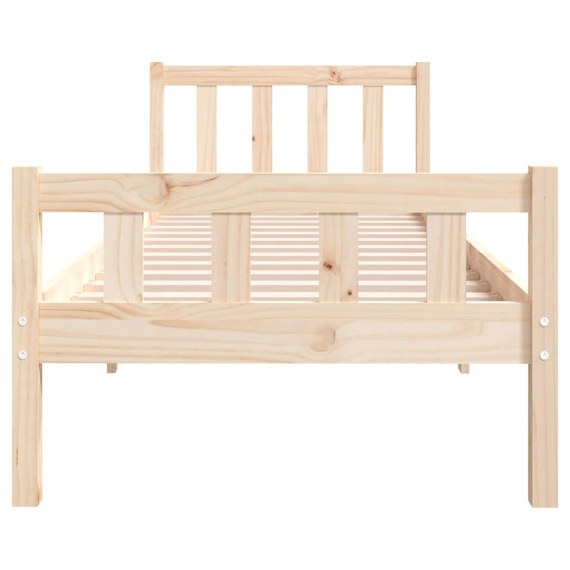 Cadru de pat single, 90x190 cm, lemn masiv