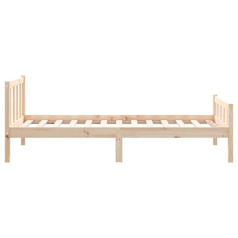 Cadru de pat single, 90x190 cm, lemn masiv