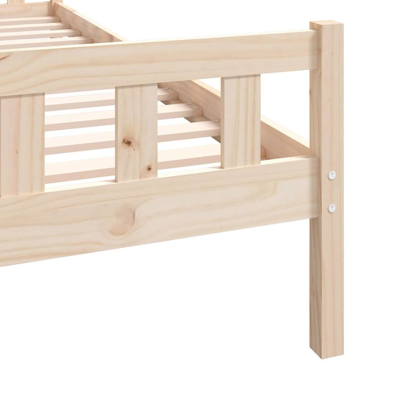 Cadru de pat single, 90x190 cm, lemn masiv