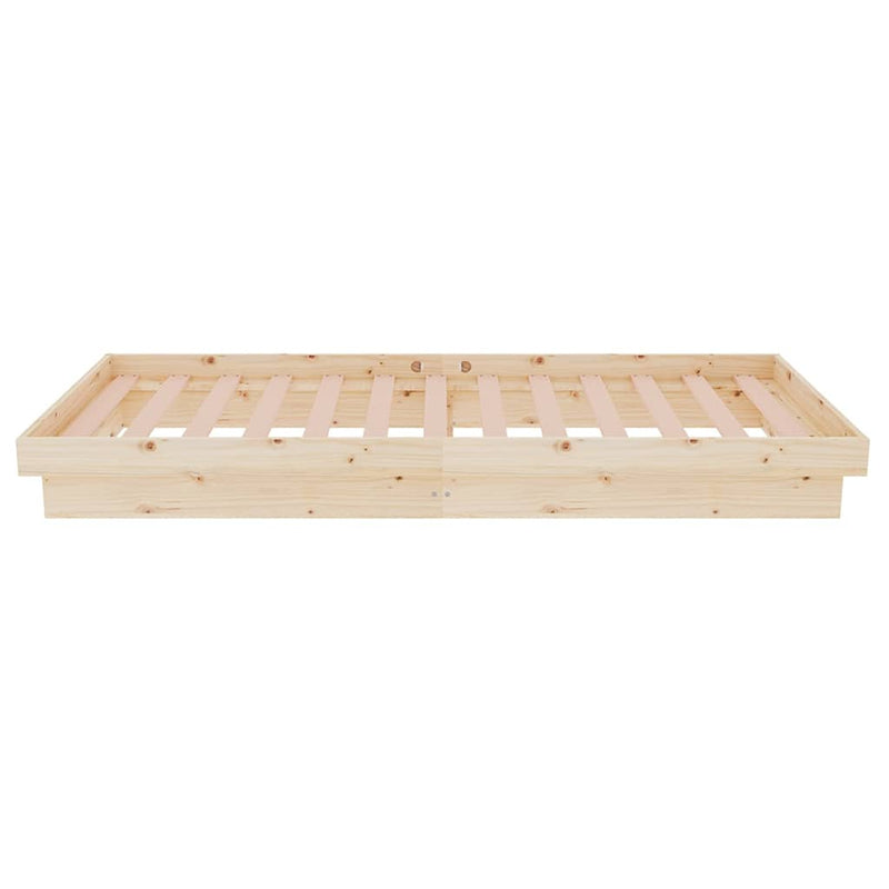 Cadru de pat mic single, 75x190 cm, lemn masiv