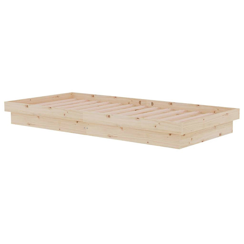Cadru de pat single, 90x190 cm, lemn masiv