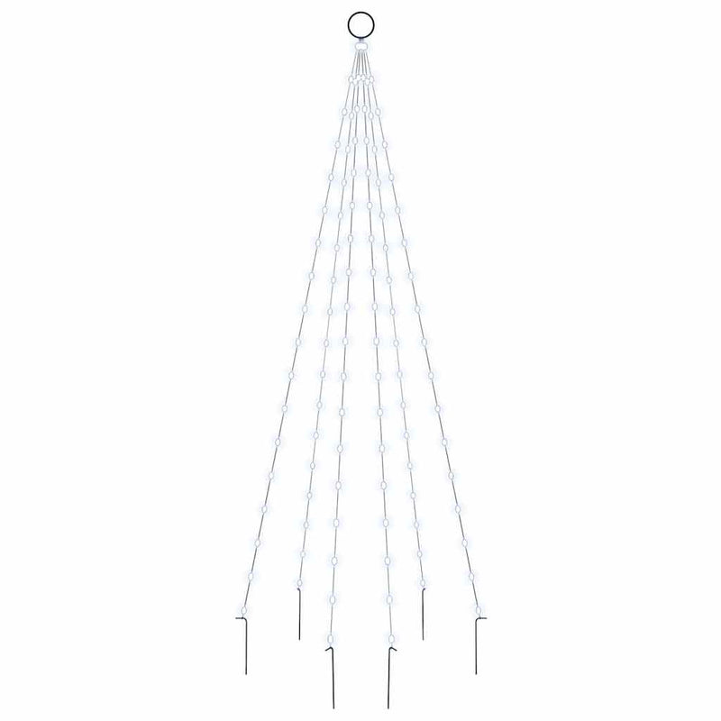 Brad de Crăciun pe catarg, 108 LED-uri, alb rece, 180 cm