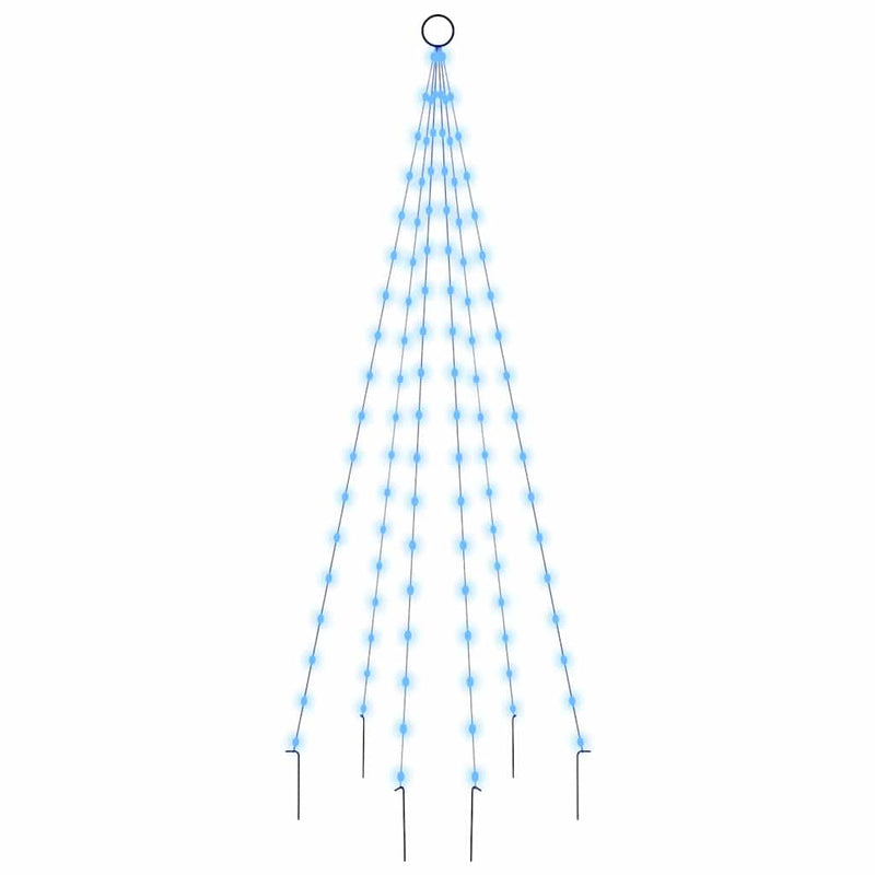 Brad de Crăciun pe catarg, 108 LED-uri, albastru, 180 cm