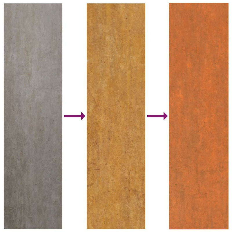 Strat înălțat de grădină, ruginiu, 400x80x77 cm, oțel corten