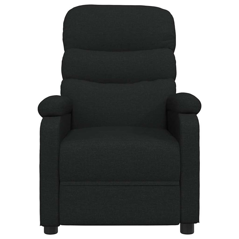 Fotoliu rabatabil, negru, material textil