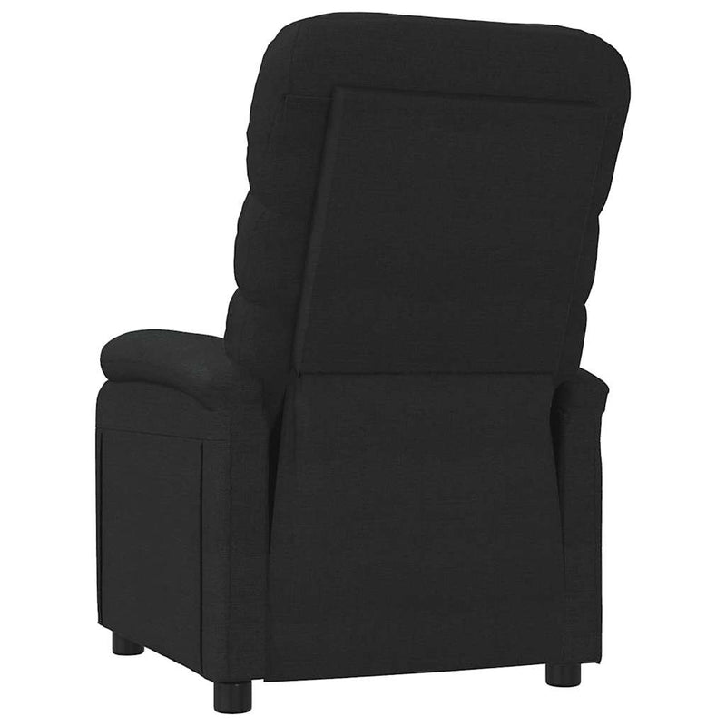 Fotoliu rabatabil, negru, material textil