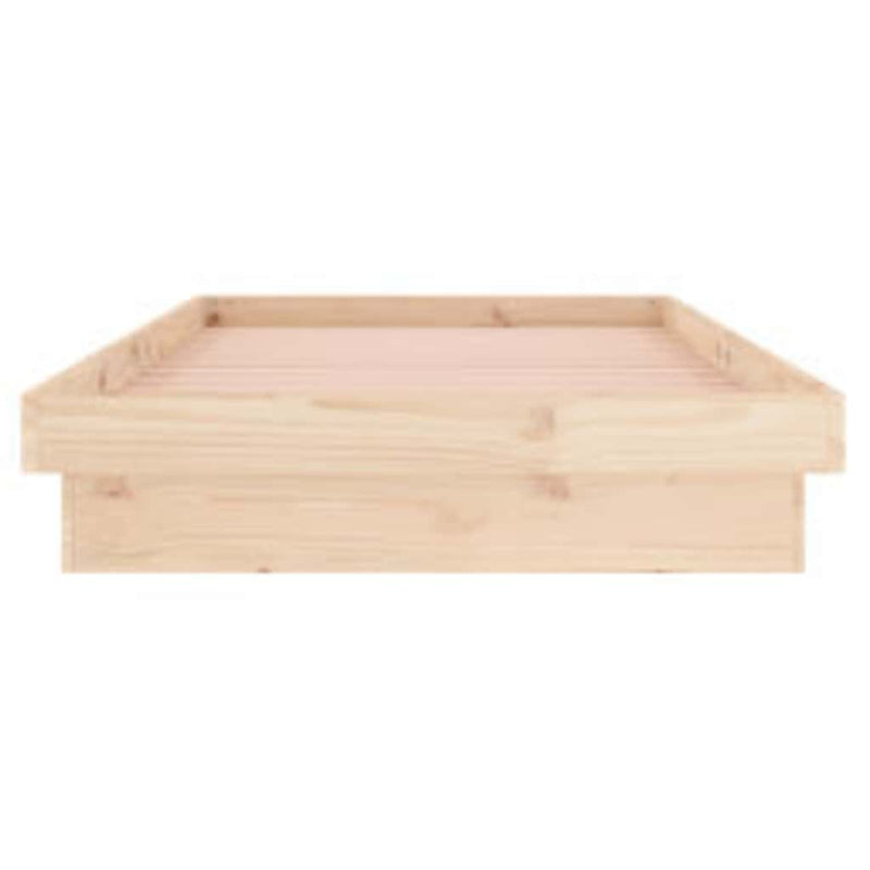 Cadru de pat cu LED, 100x200 cm, lemn masiv