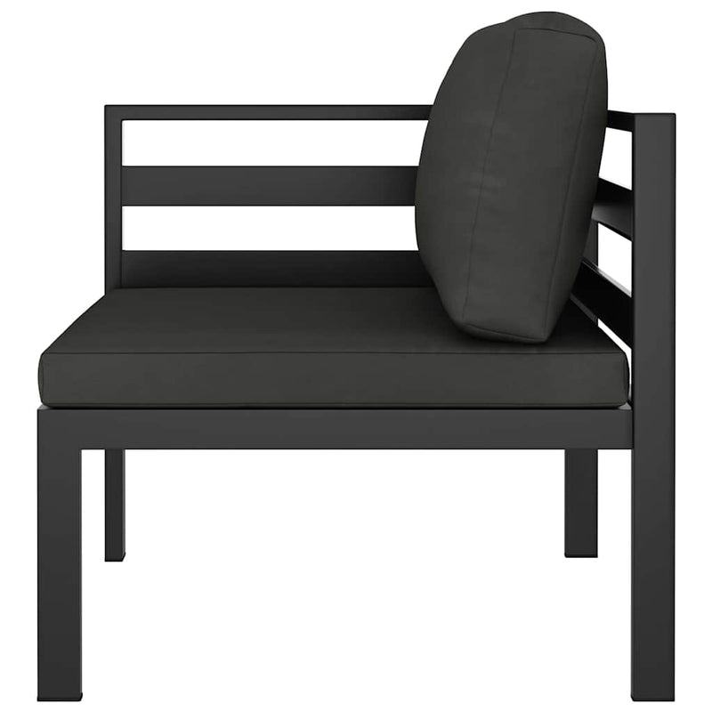 Set mobilier de grădină cu perne, 9 piese, antracit, aluminiu