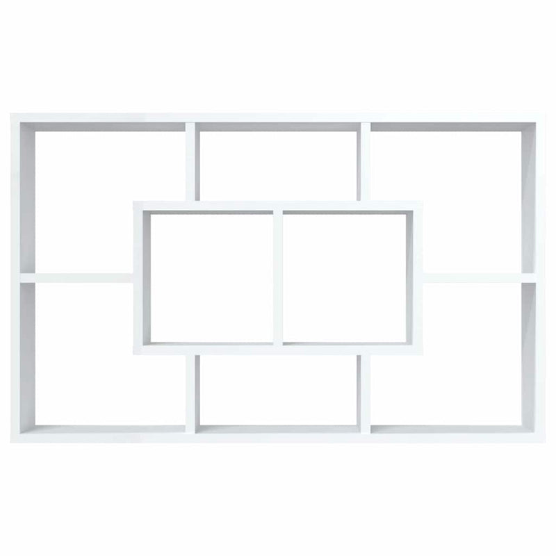 Raft de perete, alb, 85x16x52,5 cm, lemn prelucrat