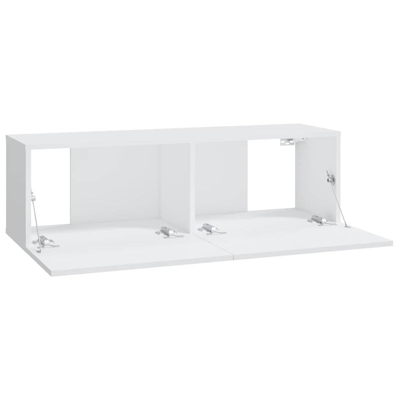 Dulapuri TV de perete 2 buc. alb 100x30x30 cm lemn compozit