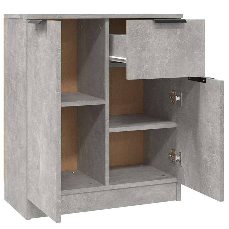 Dulap, gri beton, 60x30x70 cm, lemn prelucrat