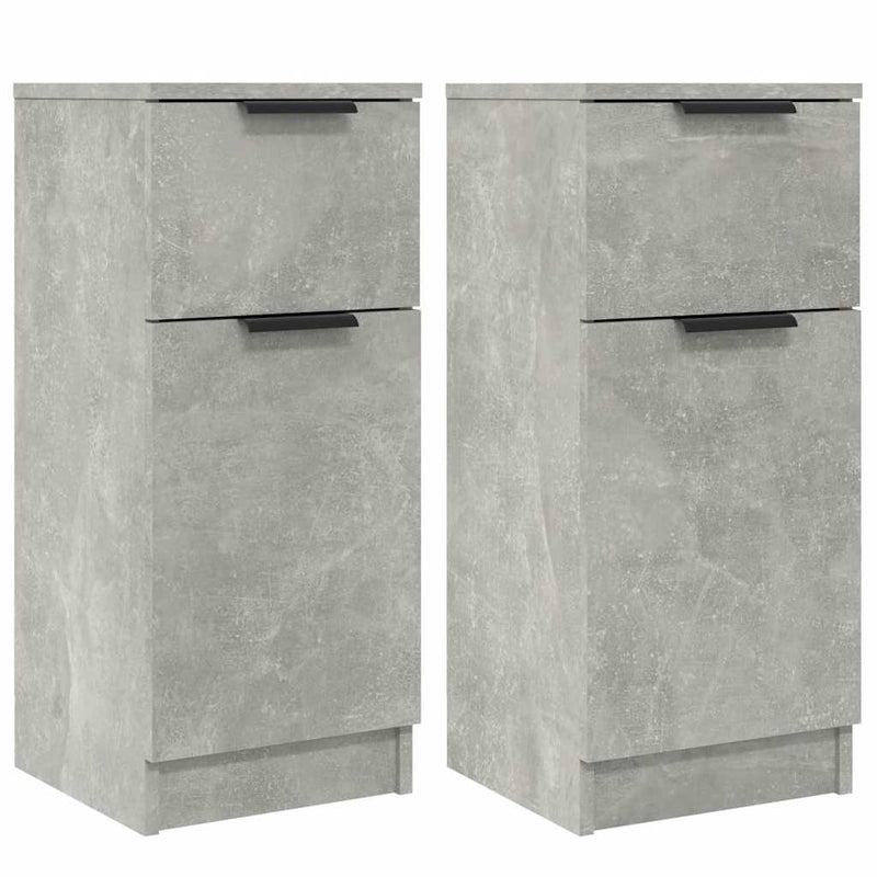 Dulapuri, 2 buc., gri beton, 30x30x70 cm, lemn compozit