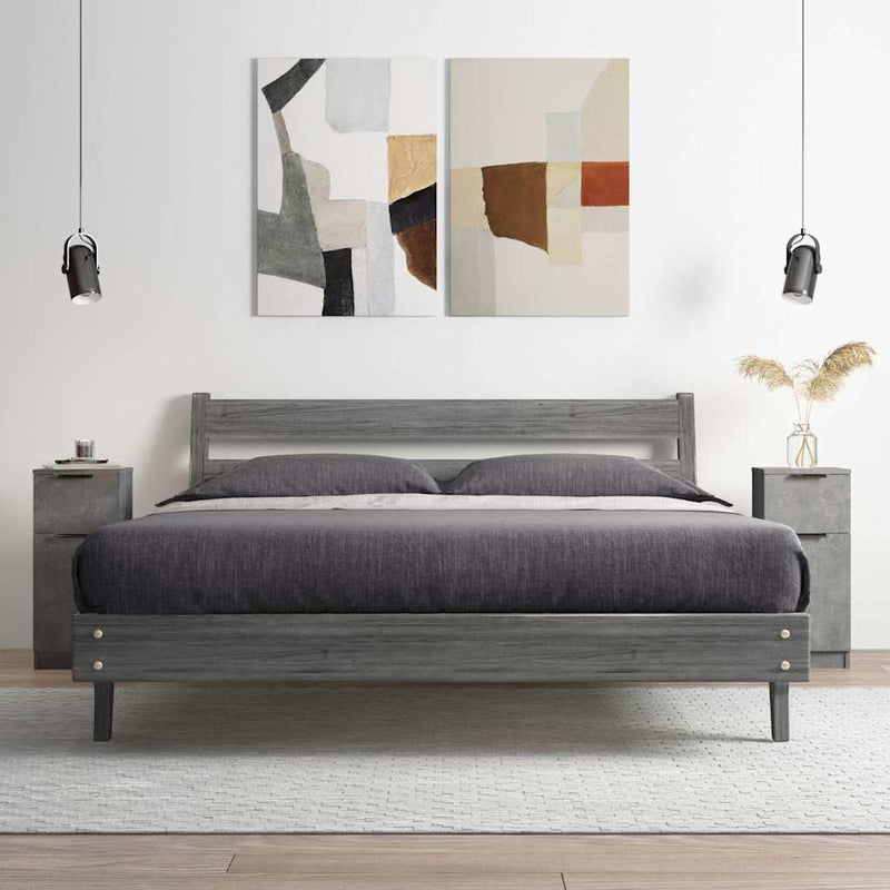 Dulapuri, 2 buc., gri beton, 30x30x70 cm, lemn compozit