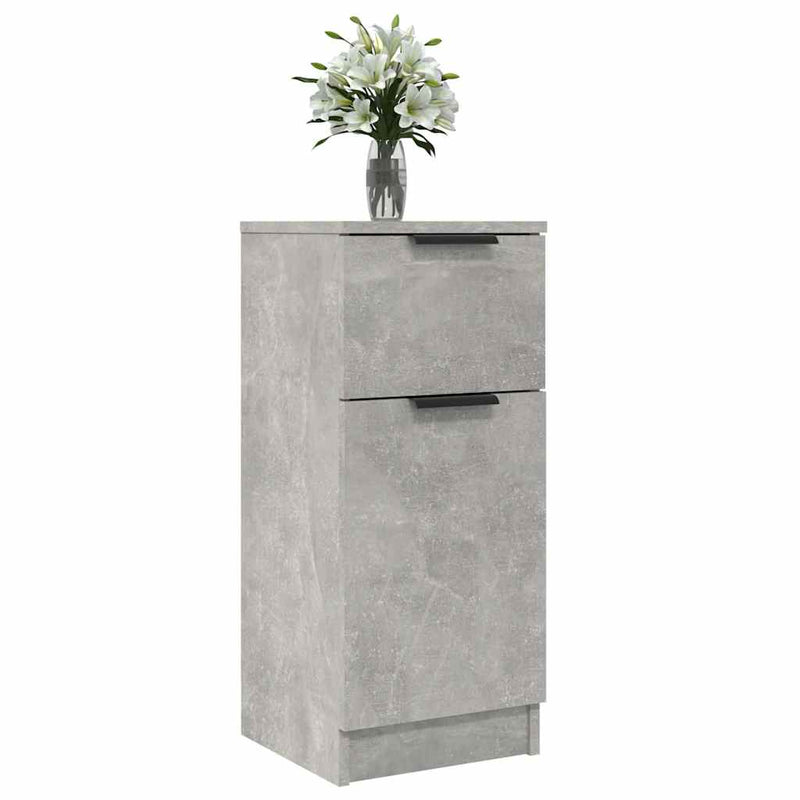 Dulapuri, 2 buc., gri beton, 30x30x70 cm, lemn compozit