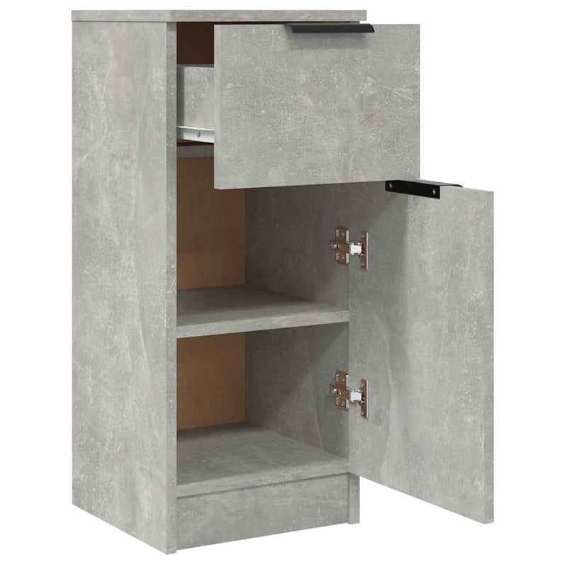 Dulapuri, 2 buc., gri beton, 30x30x70 cm, lemn compozit