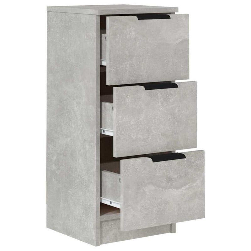 Dulapuri, 2 buc., gri beton, 30x30x70 cm, lemn compozit