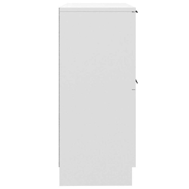Dulap, 2 buc., alb, 30x30x70 cm, lemn prelucrat