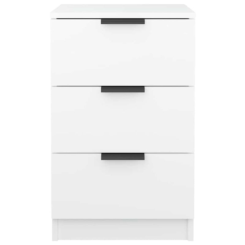 Noptiere, 2 buc., alb, 40x36x65 cm