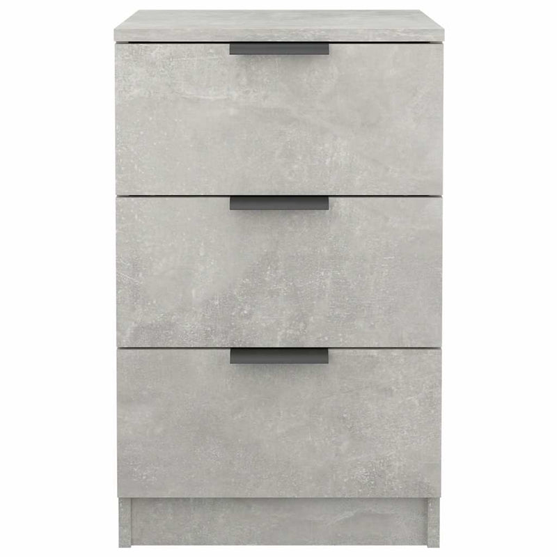 Noptiere, 2 buc., gri beton, 40x36x65 cm