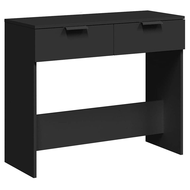 Măsuță consolă, negru, 90x36x75 cm, lemn compozit
