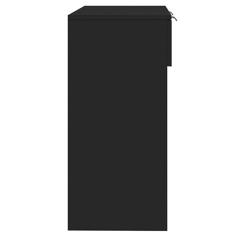 Măsuță consolă, negru, 90x36x75 cm, lemn compozit