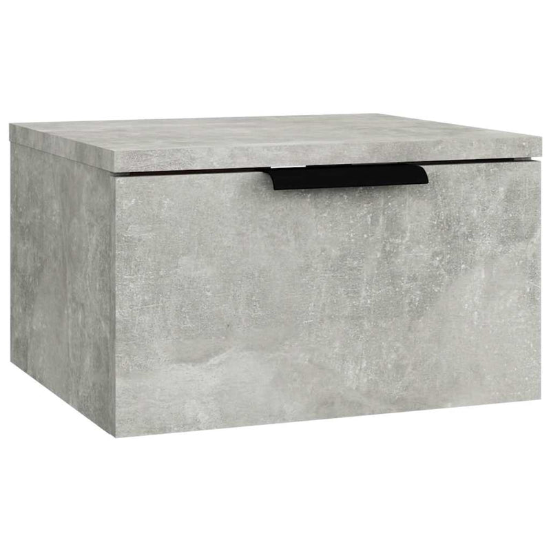 Noptieră de perete, gri beton, 34x30x20 cm