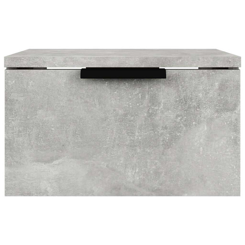 Noptieră de perete, gri beton, 34x30x20 cm