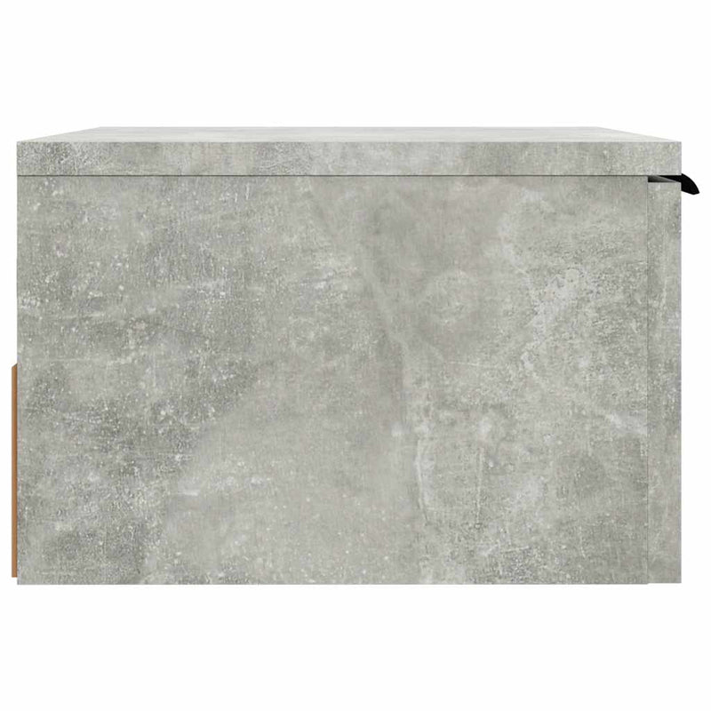 Noptieră de perete, gri beton, 34x30x20 cm