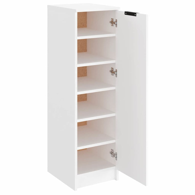Pantofar, alb, 30x35x100 cm, lemn compozit