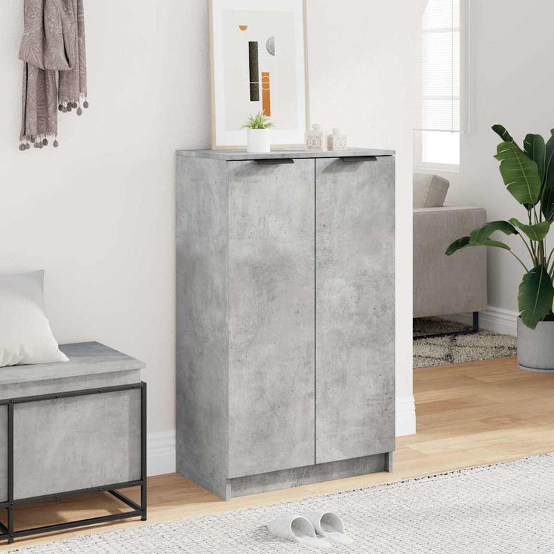 Pantofar, gri beton, 59x35x100,5 cm, lemn compozit