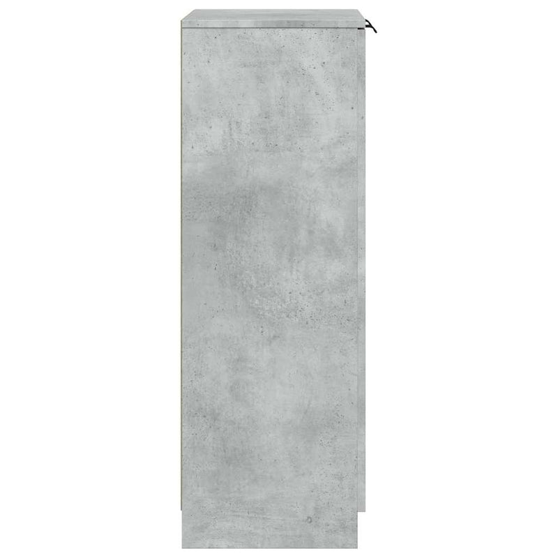 Pantofar, gri beton, 59x35x100,5 cm, lemn compozit