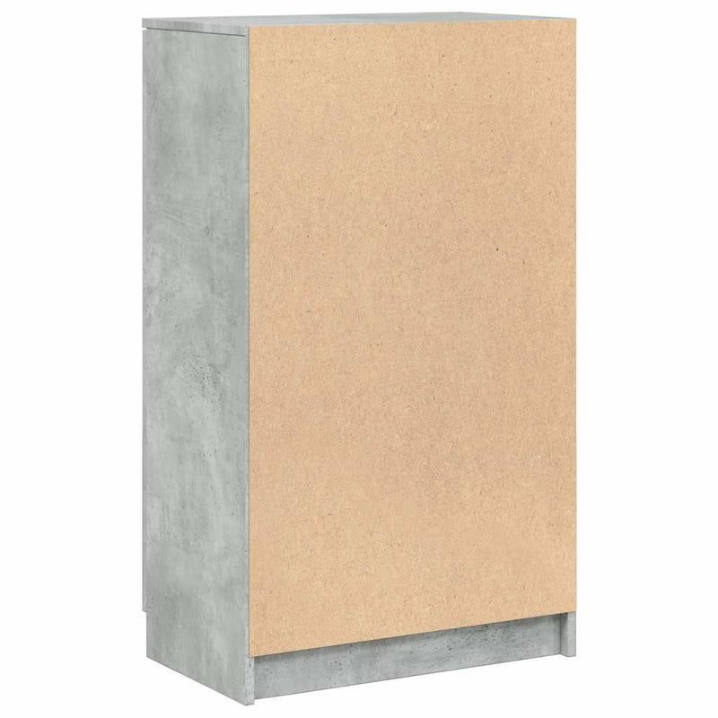Pantofar, gri beton, 59x35x100,5 cm, lemn compozit