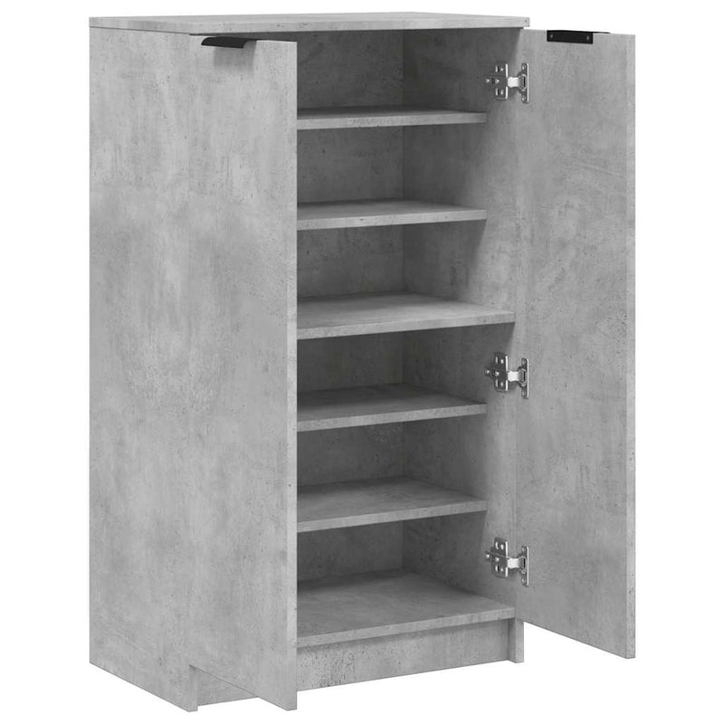 Pantofar, gri beton, 59x35x100,5 cm, lemn compozit
