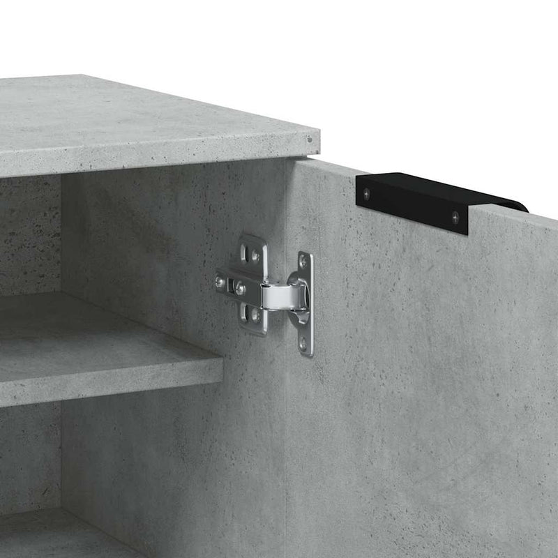 Pantofar, gri beton, 59x35x100,5 cm, lemn compozit