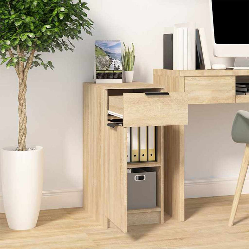 Dulap de birou, stejar sonoma, 33,5x50x75 cm, lemn prelucrat