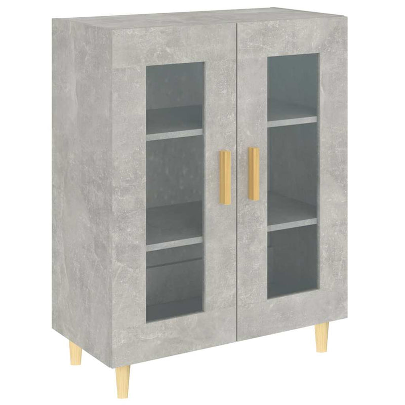 Dulap, gri beton, 69,5x34x90 cm, lemn compozit
