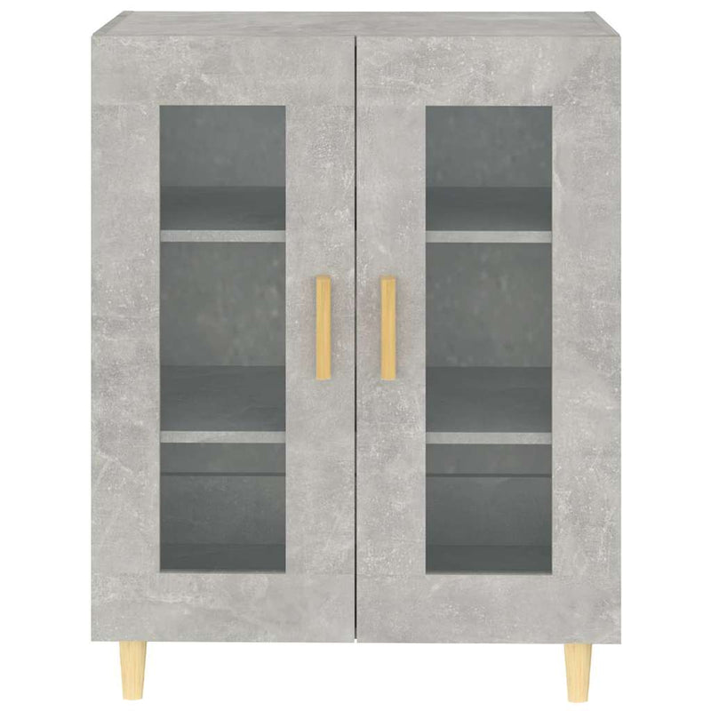 Dulap, gri beton, 69,5x34x90 cm, lemn compozit
