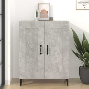 Dulap, gri beton, 69,5x34x90 cm, lemn compozit