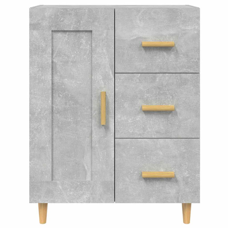 Dulap, gri beton, 69,5x34x90 cm, lemn compozit